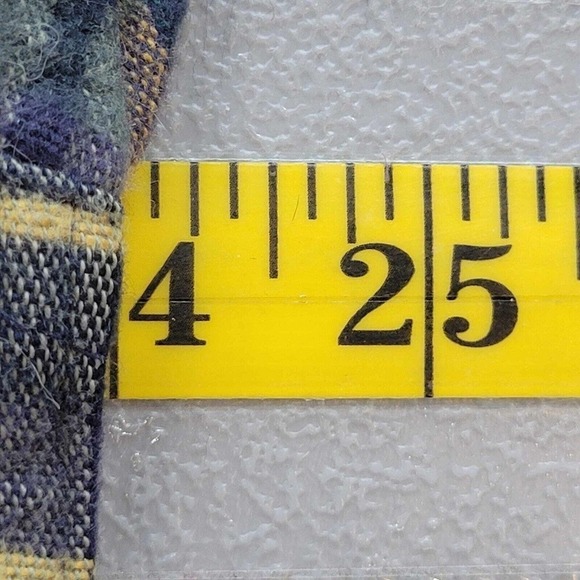 LL Bean Flannel Shirt Mens Plaid Button Down Long Sleeve Size Medium M Yellow - Picture 8 of 10